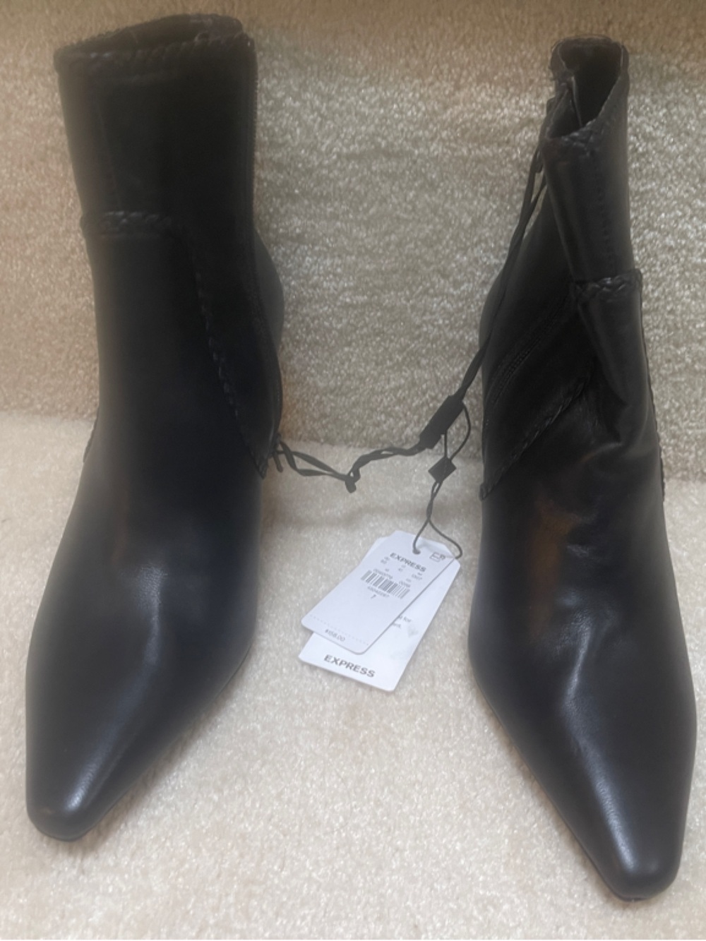 Express Black Pointed Toe Ankle Booties - Picture 6 of 6